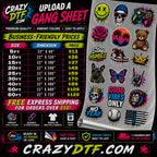 DTF Transfers Upload Gang Sheets