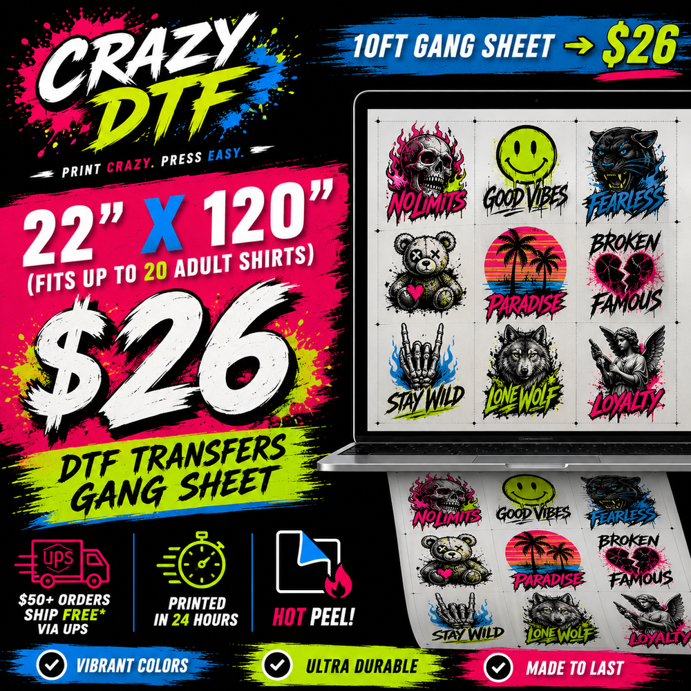 DTF Transfers Gang Sheet Builder