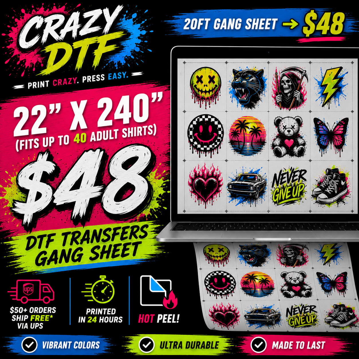 DTF Transfers Gang Sheet Builder