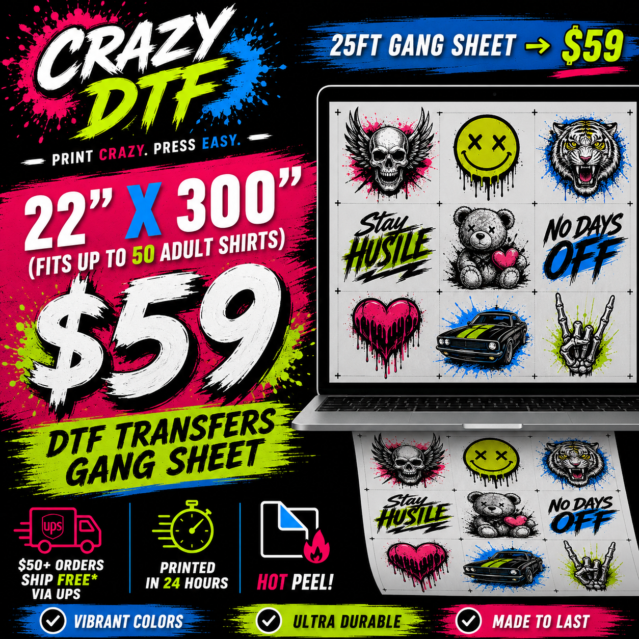 DTF Transfers Gang Sheet Builder