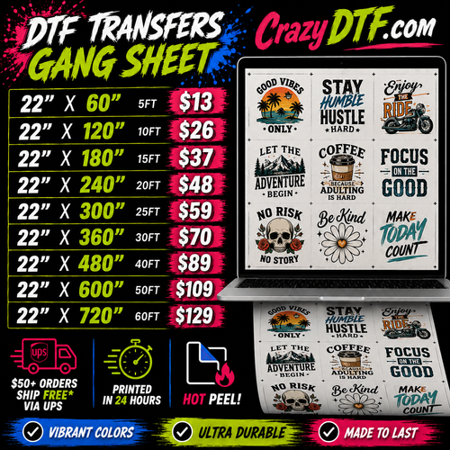 DTF Transfers Gang Sheet Builder
