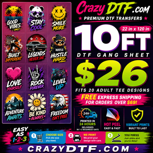 DTF Transfers Upload Gang Sheets